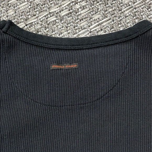 Point Zero | Men’s Black Ribbed Muscle Shirt - Picture 8 of 10